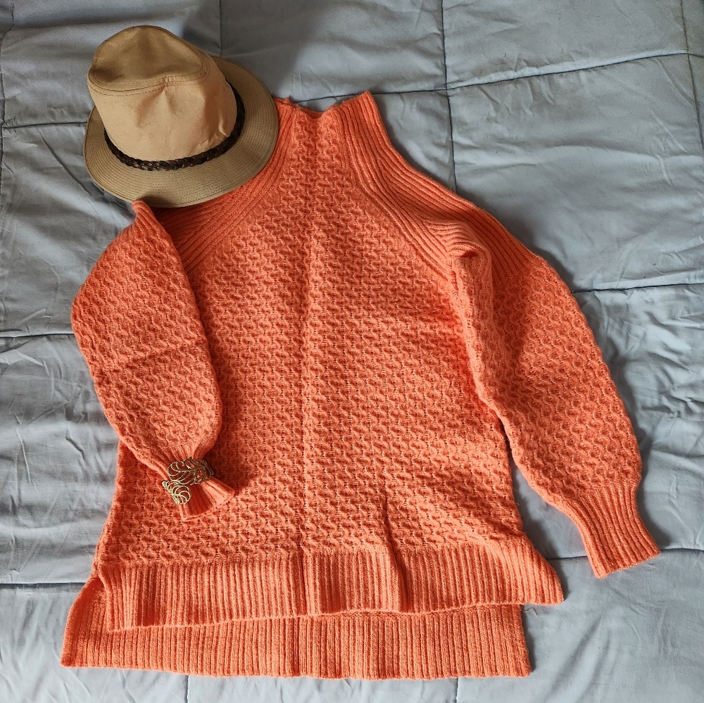 Orange Tunic-style Sweater from Anthropologie